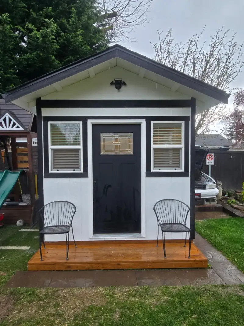 Custom garden she-shed with natural lighting in Marysville