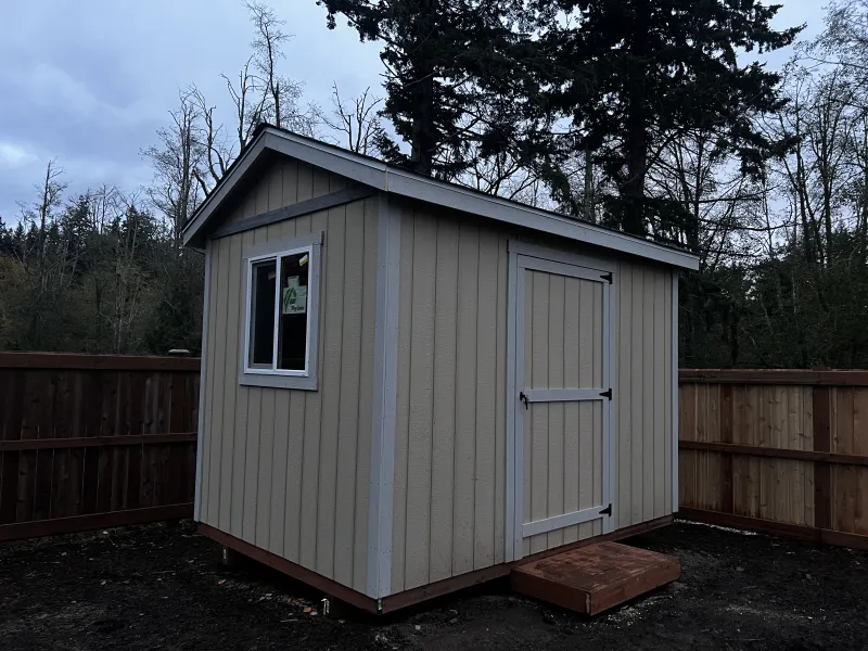 8x12 gable style storage shed
