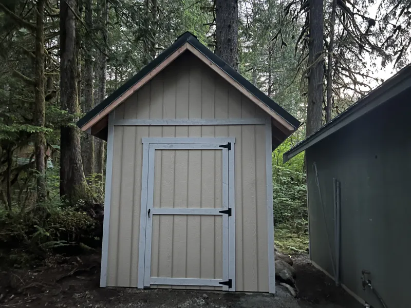 8x8 shed on concrete foundation