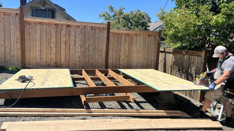 Pressure treated wood floor joists