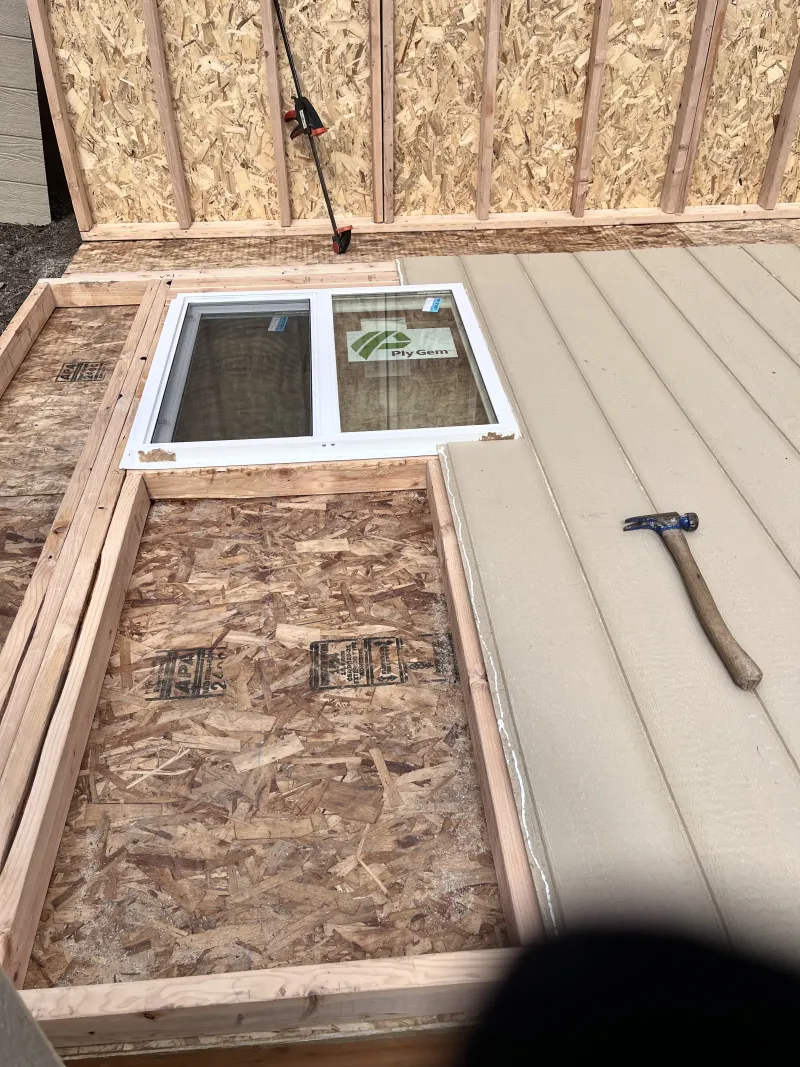 Proper wall framing with studs and headers