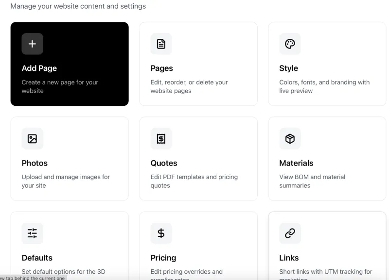 MC2 Sheds admin dashboard