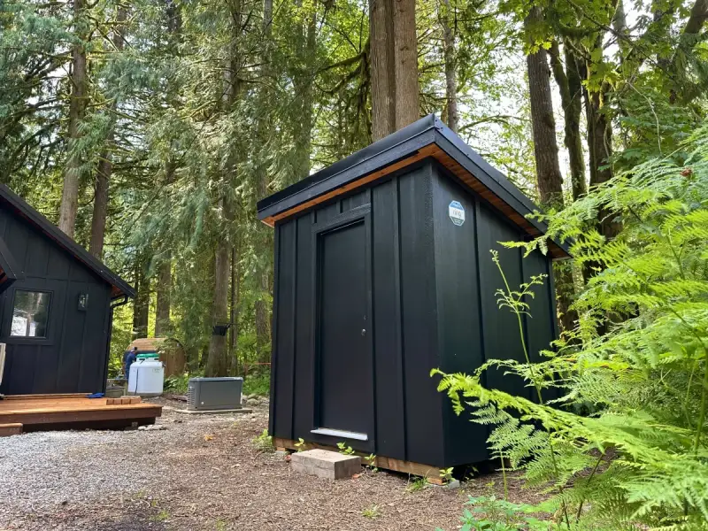 Lean-to shed built to match existing home near Mount Baker